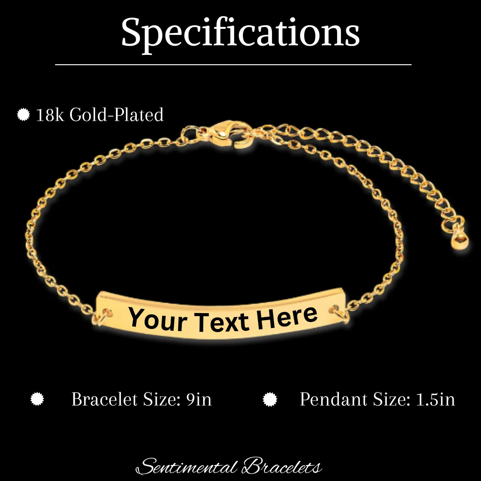 Spiritual Bracelet, Bible Verse Bracelet, Personalized 18K Goldplated