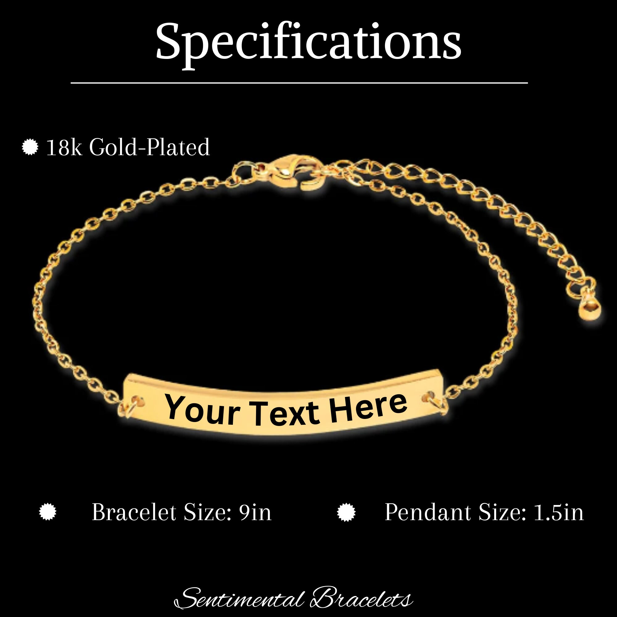 Spiritual Bracelet, Bible Verse Bracelet, Personalized 18K Goldplated