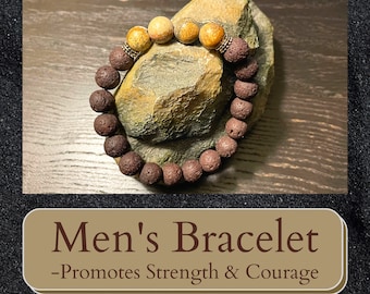 Lava Stone Bracelet: Aromatherapy Essential Oil Diffuser, Men's Fashion