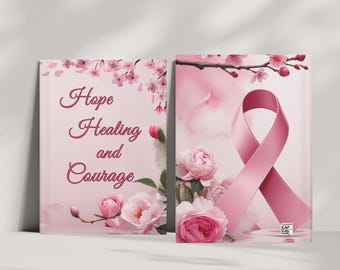 Pink Ribbon Journal: Breast Cancer Awareness Gift, Floral Design