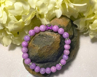Purple Jade Awareness Bracelet: Alzheimer's, Lupus, Cancer Support