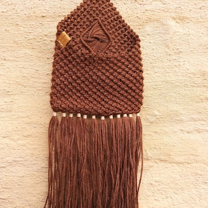Empty pocket, boho storage, interior decoration, office organizer, macramé pouch, boho decoration, Le Pochon