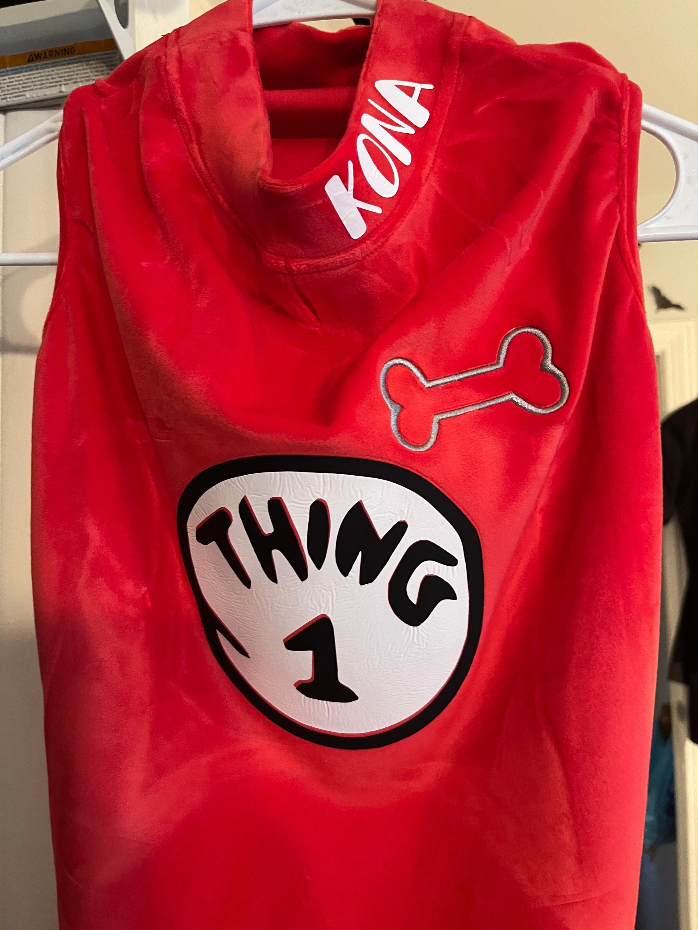 Thing 1 and Thing 2 Dog Halloween Costumes Etsy
