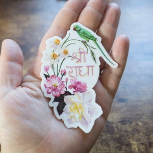 Sri Radhe-sticker | vinyl | Waterdicht