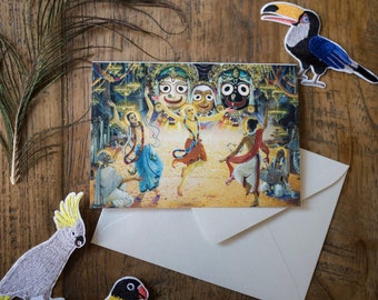 Jagannath Darshan greeting cards | Blank inside | Bhakti Art | A6 |  Free Shipping
