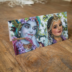 Radha Krishna greeting cards | Blank inside | Bhakti Art  | Free Shipping