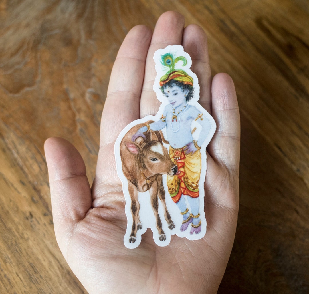 Little Gopal Clear Sticker | Transparent | Vinyl | Waterproof - Etsy