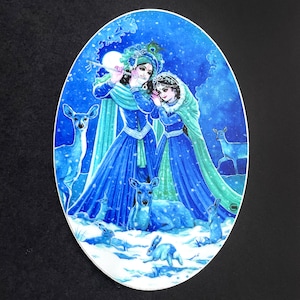 Radha Gopinath ovale sticker | vinyl | Waterbestendig