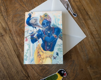 Muralidhara greeting card | Blank inside | Bhakti Art | A6 | Free Shipping
