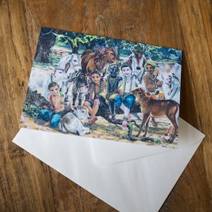Cowherdboys greeting cards | Blank inside | Bhakti Art | A6 | Free Shipping