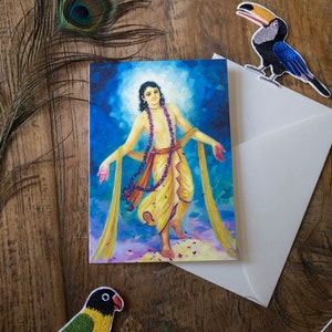 Cartões de Mahaprabhu | Em branco por dentro | Arte Bhakti | A6 | Frete grátis