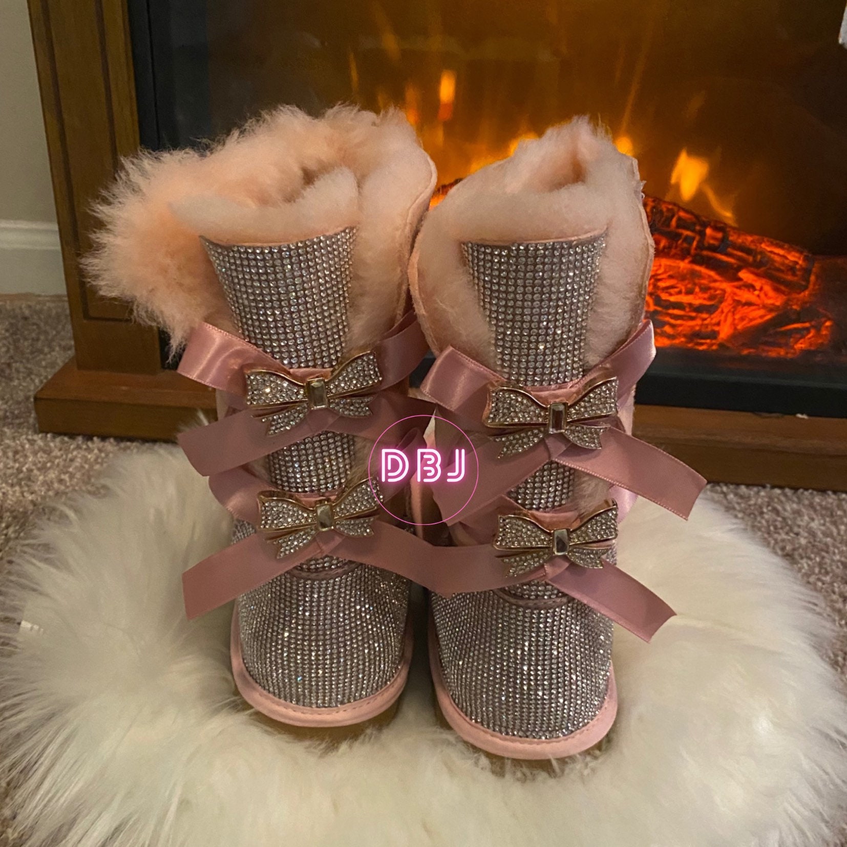 snakeskin uggs with bows