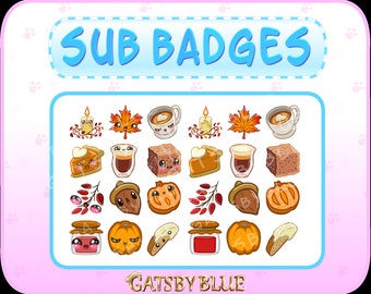 12 EMOTES & SUBADGES /Autumn Edition / Twitch / Bundle / Espresso / Biscotti / Coffee / Cookie / Brown Sugar / Pumpkin Spice / Candle / Cozy