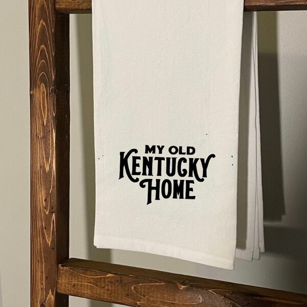 My Old Kentucky Home, Kentucky Gift, Home State, Home Decor, Decorative Tea Towel, Kentucky Towel, Kitchen, Housewarming, Christmas Gift