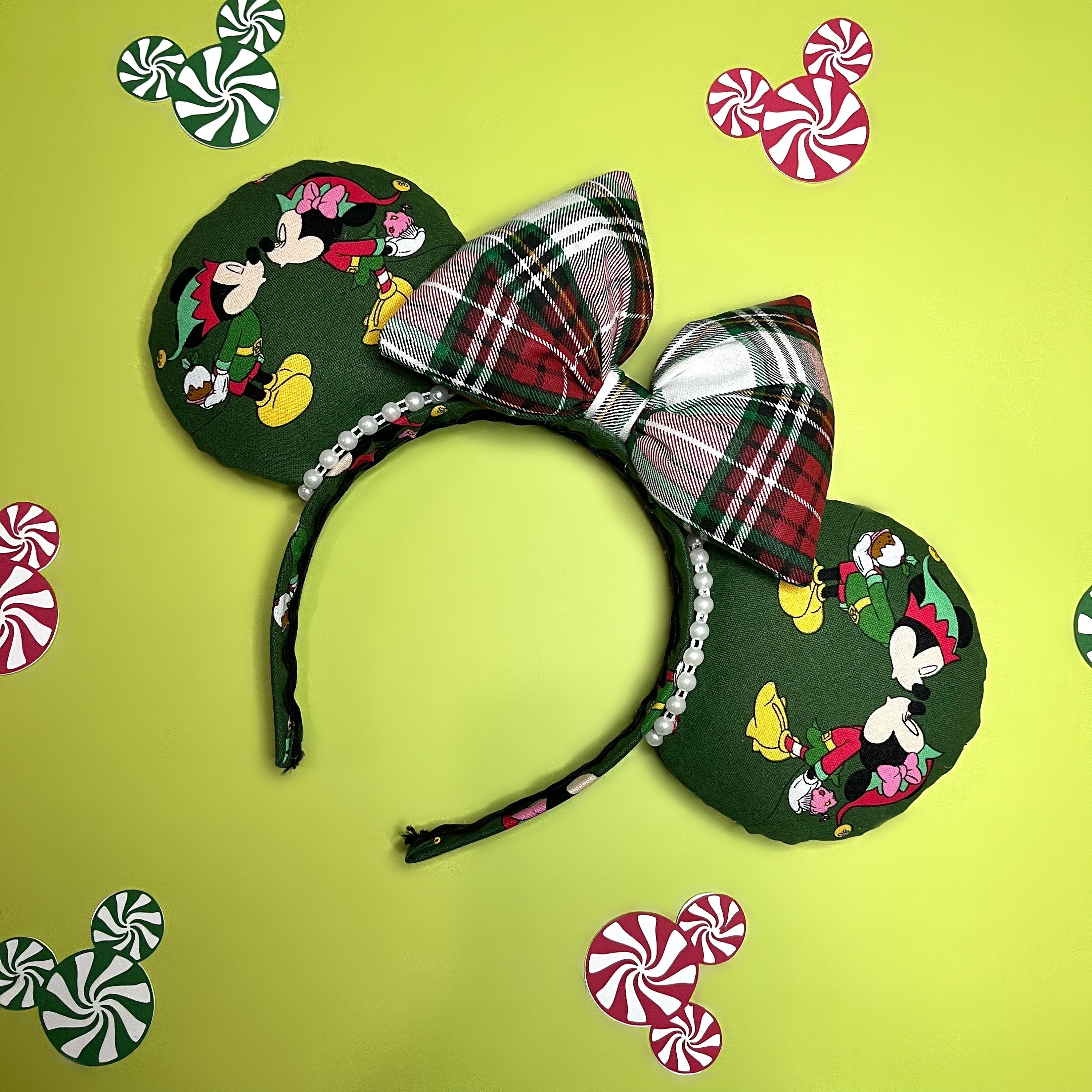 Minnie Mouse Christmas Ears, Minnie Christmas Ears, Mickey and Minnie