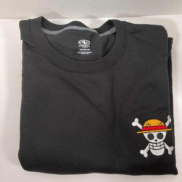One Piece Inspired Embroidered Sweatshirt