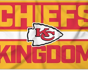 NFL Football Kansas City Chiefs Bold 3&#39; x 5&#39; Banner Flag Single Sided - Indoor or Outdoor - Home Décor