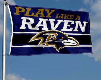 Baltimore Ravens Play Like a Raven 3x5 Outdoor Flag