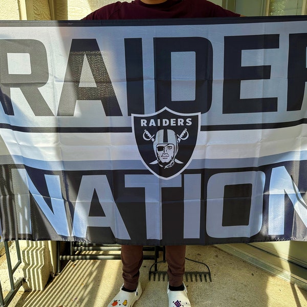 Las Vegas Raiders Patch Button Circle Logo Flag