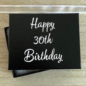 Scatola regalo ricordo personalizzata per il 30° compleanno, scatola portagioielli per il trentesimo compleanno, scatola regalo portagioielli di buon compleanno, regalo per lei, Regno Unito