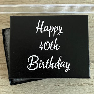 Personalised 40th Birthday Keepsake Gift Box, Fortieth Birthday Jewelry Box, Happy Birthday Jewelry Gift Box, Gift for Her, UK