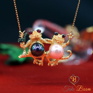 Schattige kikker zilveren ketting - gelukskikker ketting - handgemaakte zilveren kikker ketting - cadeau voor kikkerliefhebbers - kikkercadeaus - cadeaus voor dierenliefhebbers