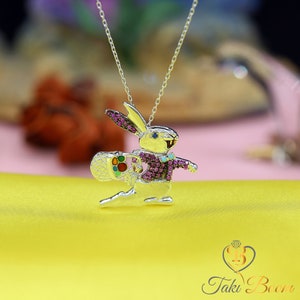 Bunny Necklace, Rabbit Gifts for Women, Rabbit Necklace,Easter Gift, 14K Gold Plated
