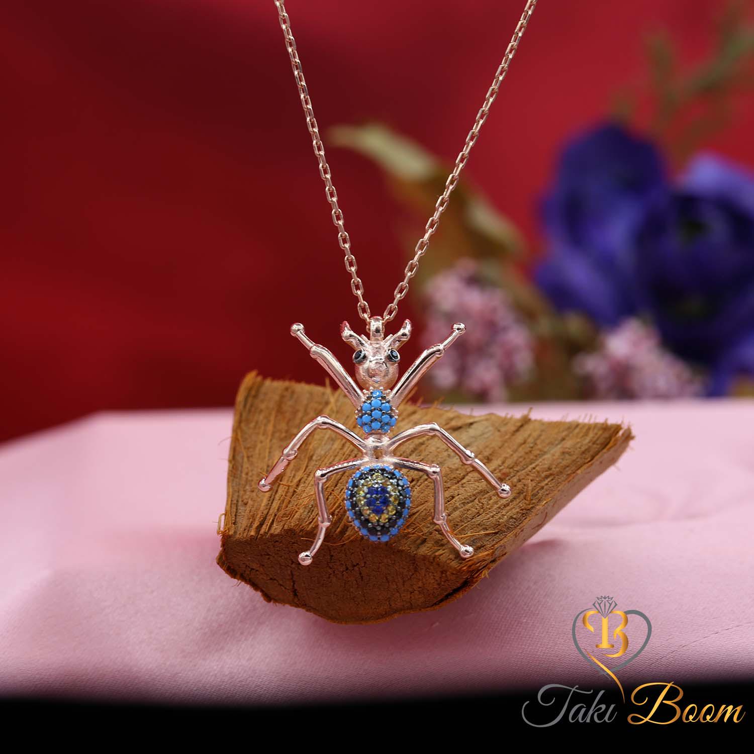 ant motif design necklace　y2k archive　蟻 Ant Initial Necklace - Ant Jewelry, Insect Jewelry, Bug