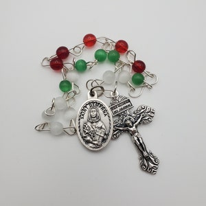 St. Dymphna chaplet, Catholic chaplet, rosary beads, Catholic gift