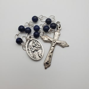 St. Christopher chaplet, Catholic chaplet, rosary beads, Catholic gift