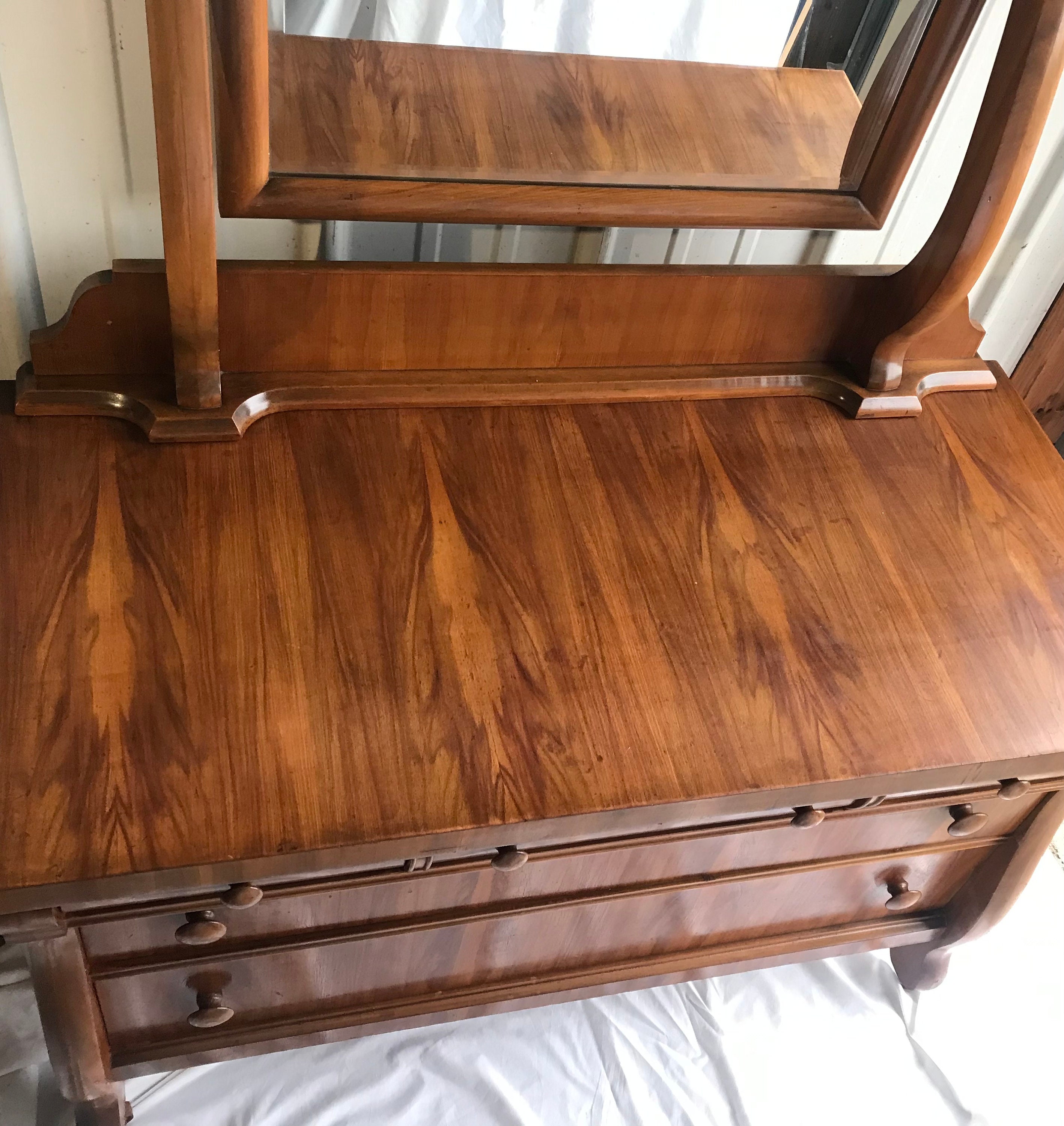 Antique Tiger Oak Lowboy Dresser Etsy