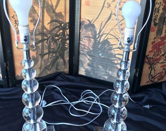 Two Glass Lamps