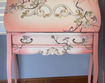 Painted Secretary - Bird Desk
