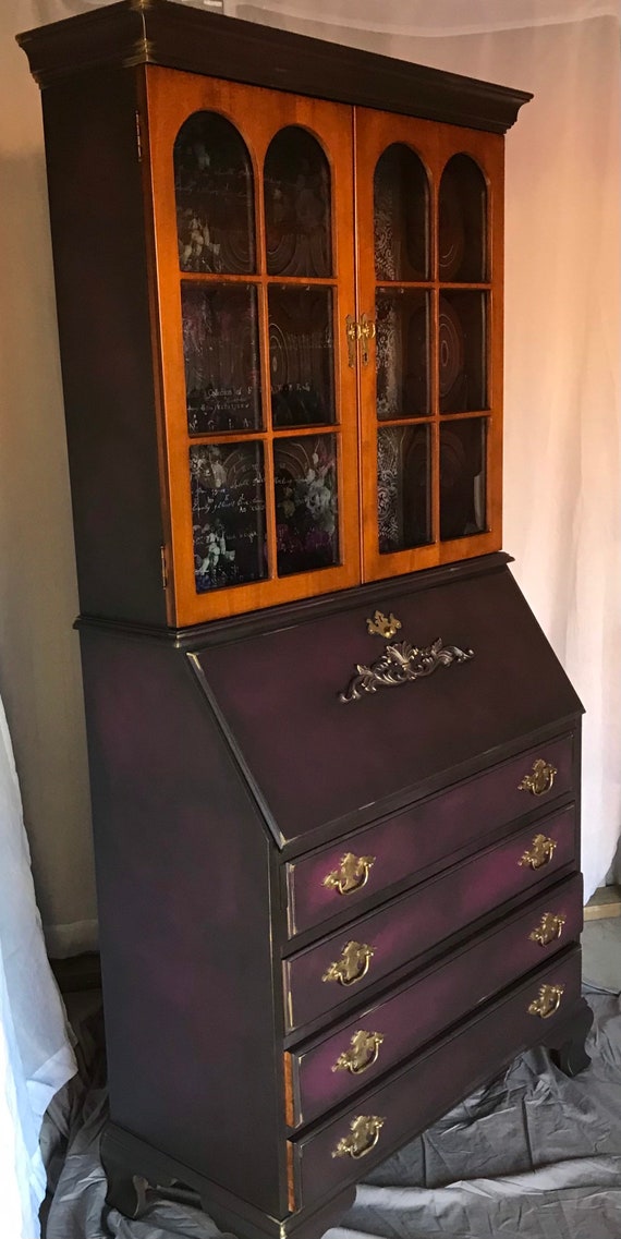 Antique Secretary Desk With Hutch Etsy Denmark