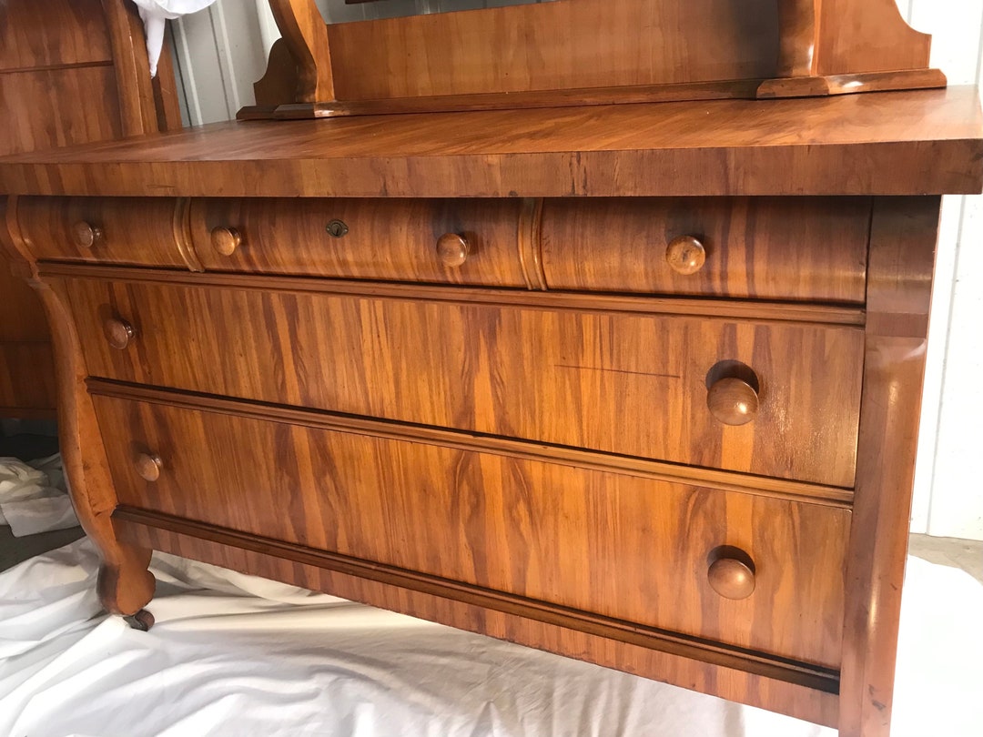 Antique Tiger Oak Lowboy Dresser Etsy