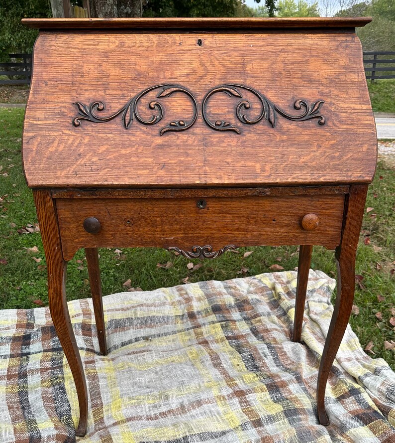 Antique Larkin Desk Available for Custimization Etsy