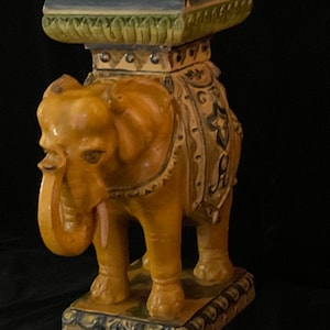 Large Vintage Chinese Royal Elephant Stool
