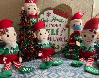 Personalized Christmas Elf, Holiday Keepsake, Stocking Stuffer