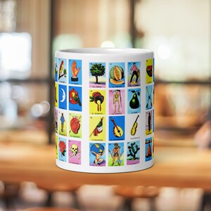 Tazas de la loteria mexicana / Mexican bingo mug / cartas de loteria / regalo