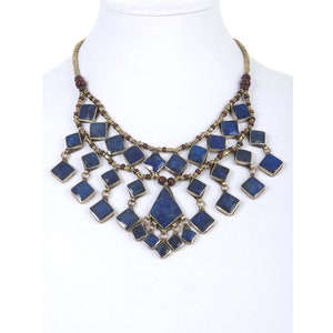 AA+ Quality Lapis Lazuli Pendant Necklace & Earring Blue Handmade Gemstone Silver Jewelry