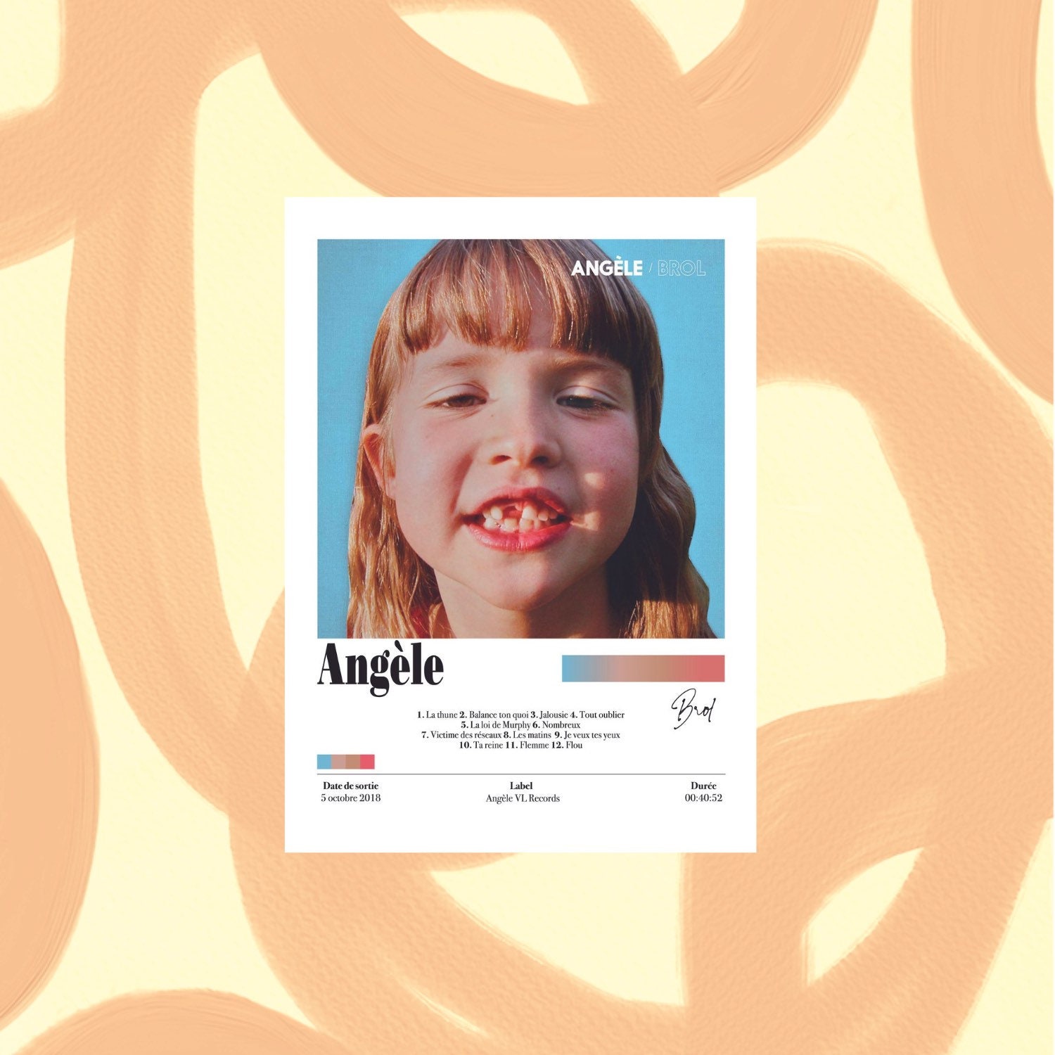 Affiche Album Angèle - Brol