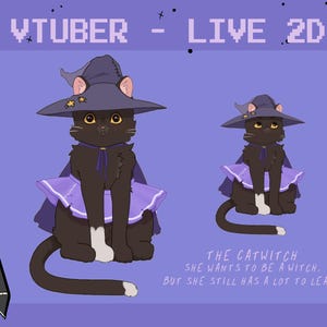 Cat-Witch Vtuber || Stream-Asset || Live2D Avatar