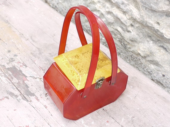 A lovely 1950's Lucite 'Snow Flake' Hand Bag - image 6