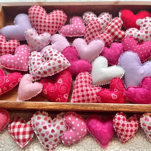 Mini Hearts , Small Glass Hearts , Red Hearts , Mini Valentine Heart ,  Pocket Hearts , Heart Tokens -  Canada