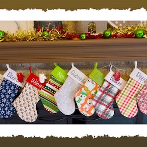 Custom Stockings, Small Personalized Christmas Stockings