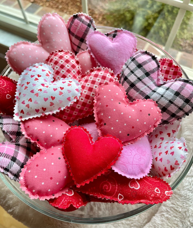 Plush Hearts Tabletop Accents Mini Heart Pillows Nursery Etsy