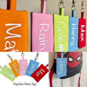 Personalized Cotton Name Tag, Washable Badge, Fabric Luggage Tags, Pet’s Name Badge, School Supplies Tags, Personalized Keychains