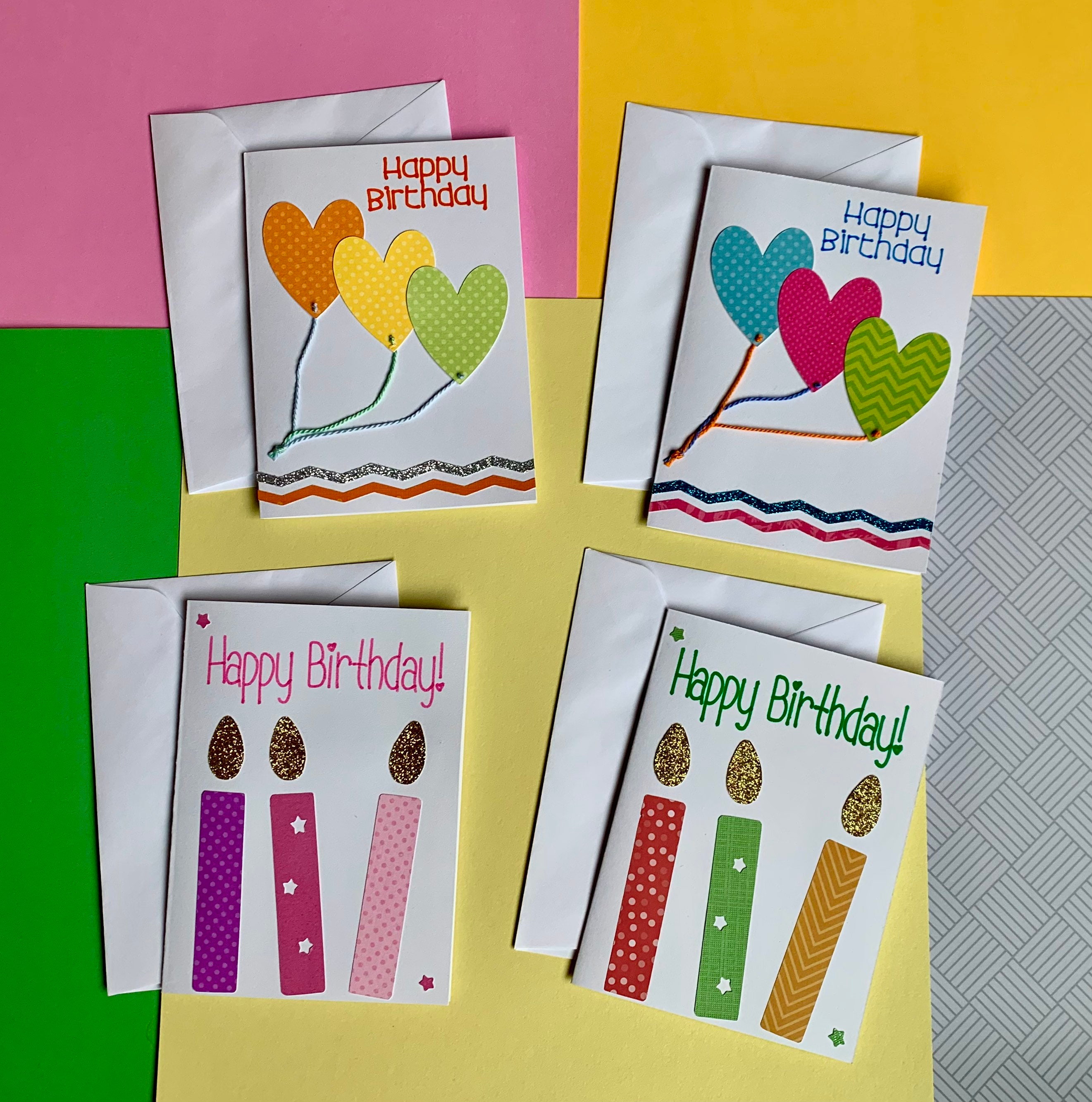 4 Happy Birthday Cards Birthday Card for All Ages Assorted Etsy