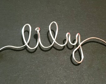 Wire Name Necklace - Etsy