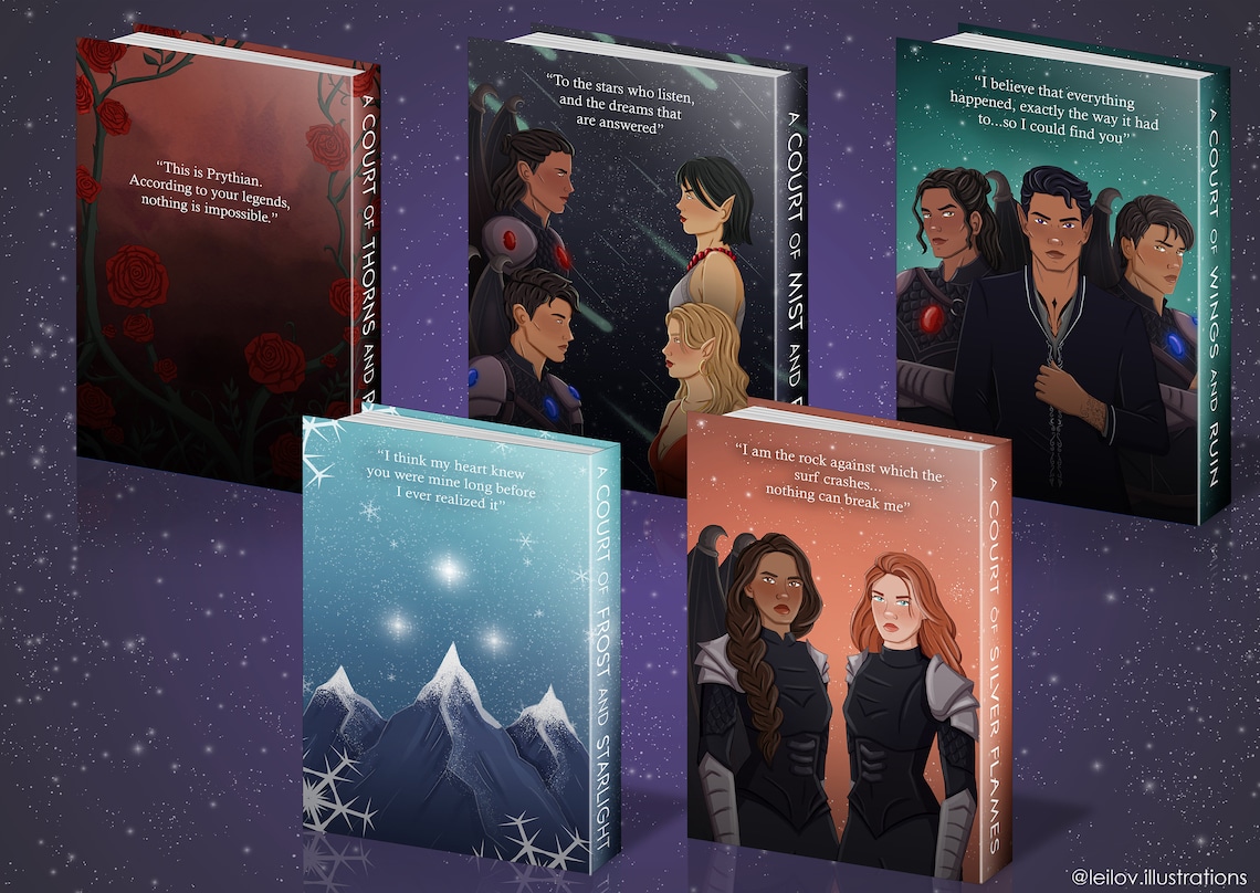 Set Dust Jackets ACOTAR english Version Etsy